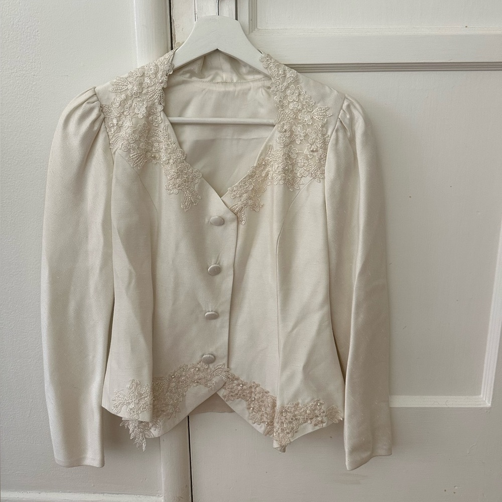 Vintage Lace Bridal Jacket Blazer